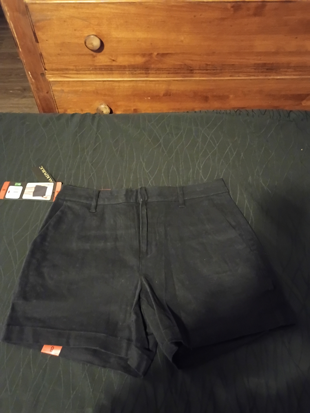Banana Republic Black High-Rise Cuffed Shorts